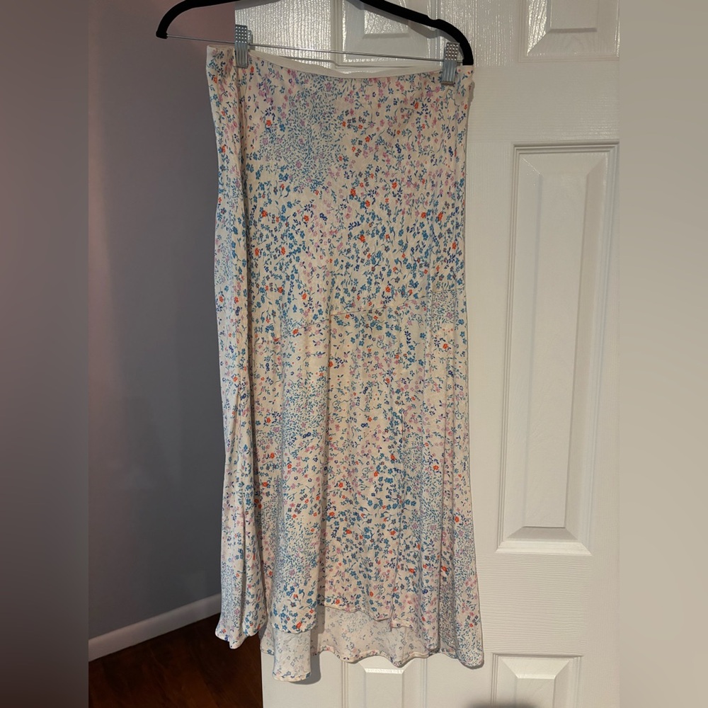 Floral Midi Skirt in Multicolor